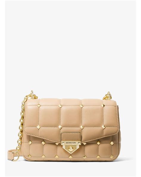 michael kors soho large studded quilted leather shoulder bag|michael kors soho shoulder bag.